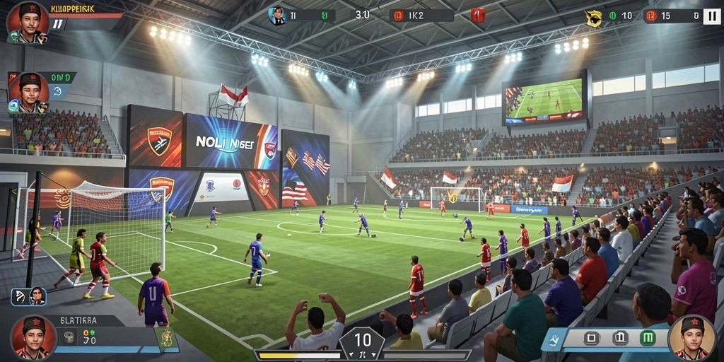 Screenshot 3: Aksi seru di tengah pertarungan.